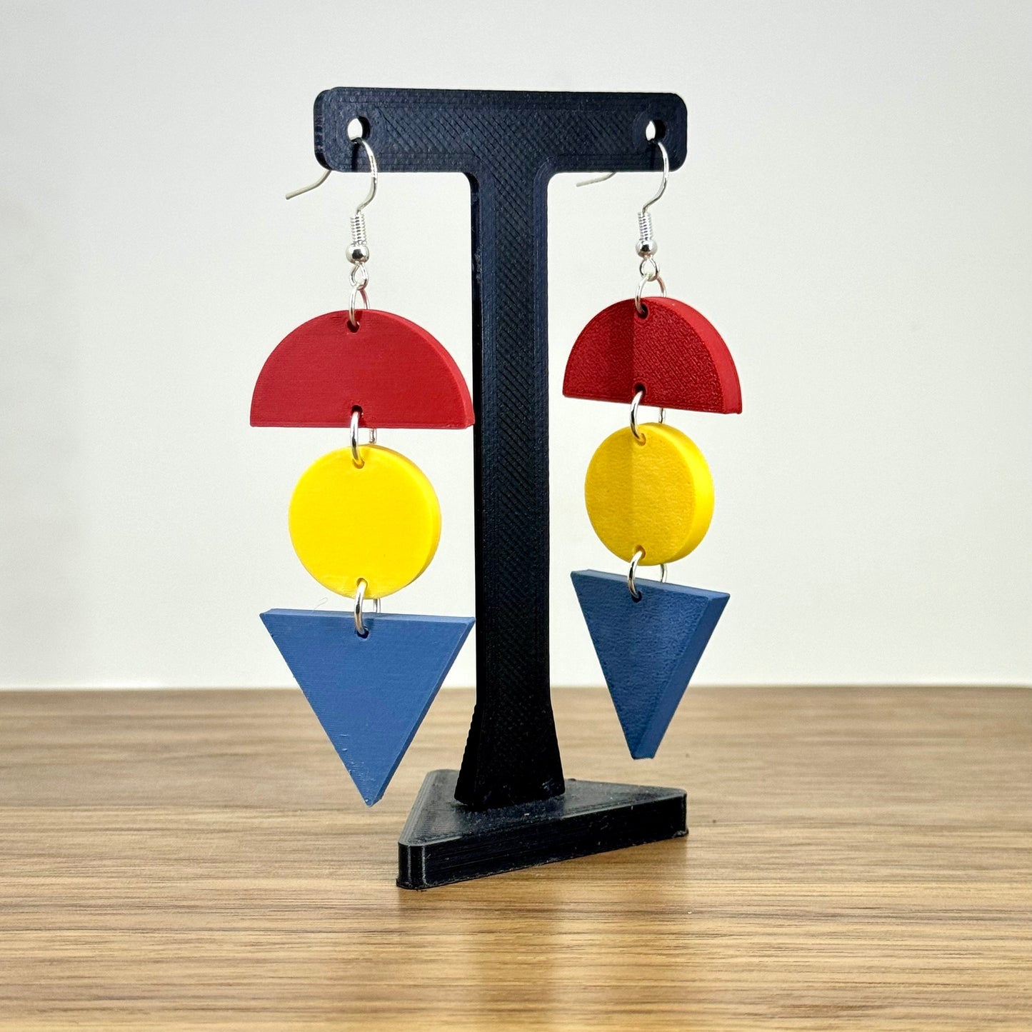 Geometric bauhaus style dangle earrings