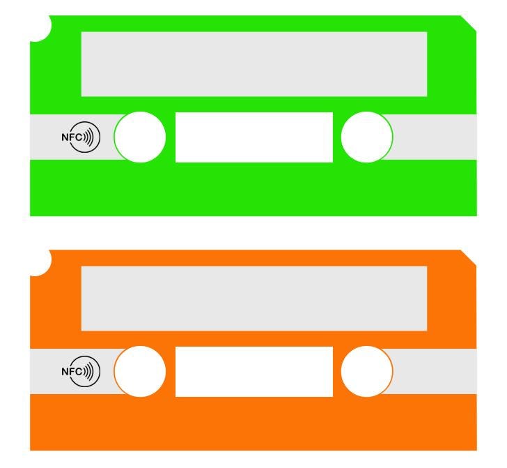 Personalised mixtape keyring - share your favourite music with a tap of the phone