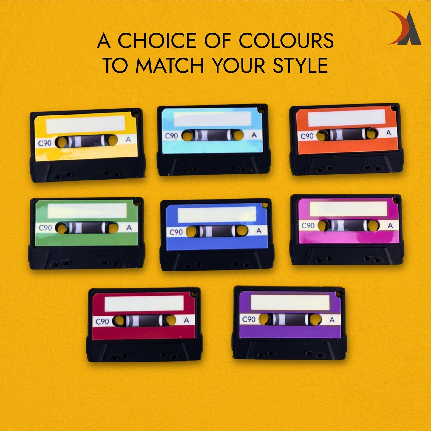 Mini cassette earrings (pair) | retro party wear