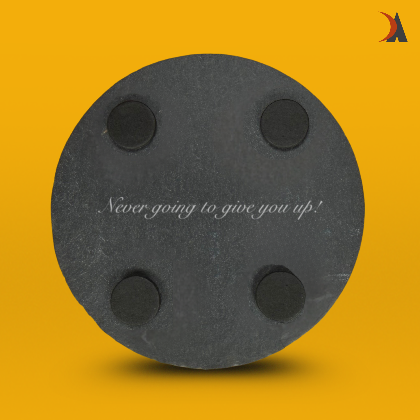 Song lyric slate coaster