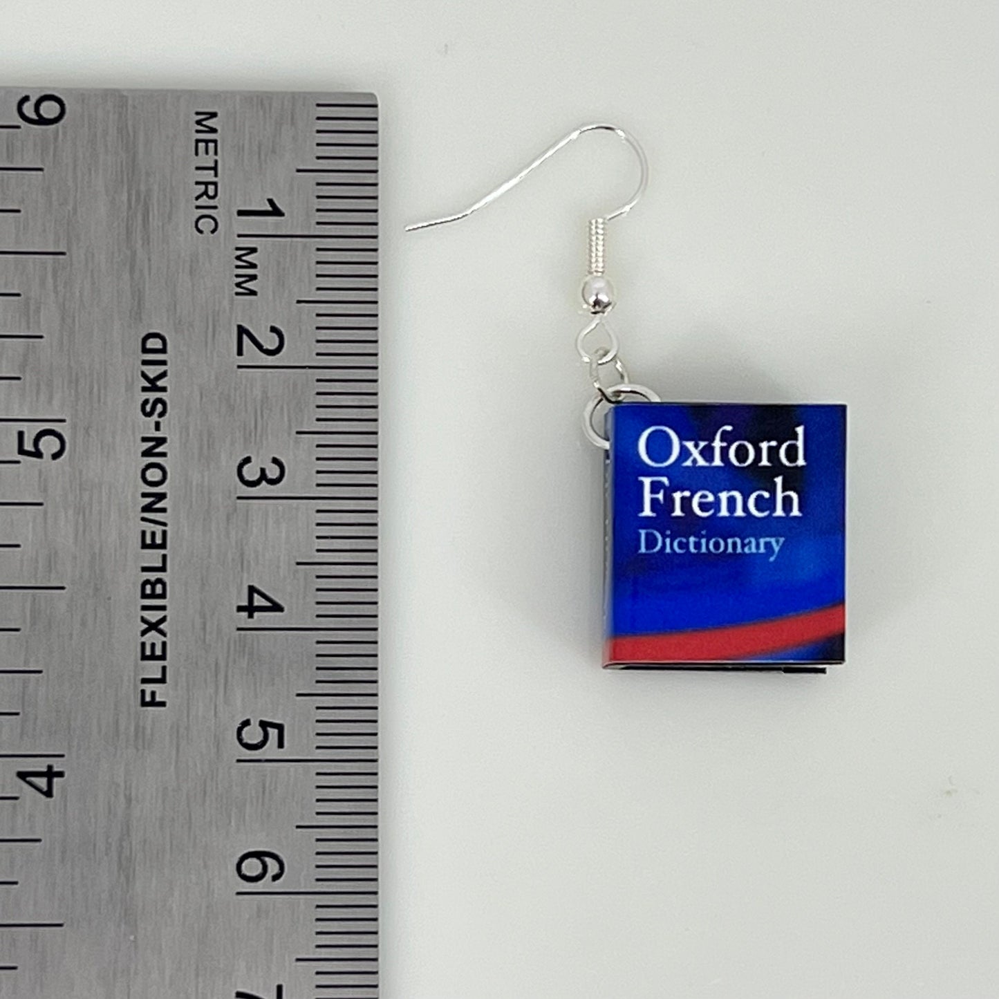 French dictionary mini book drop earrings