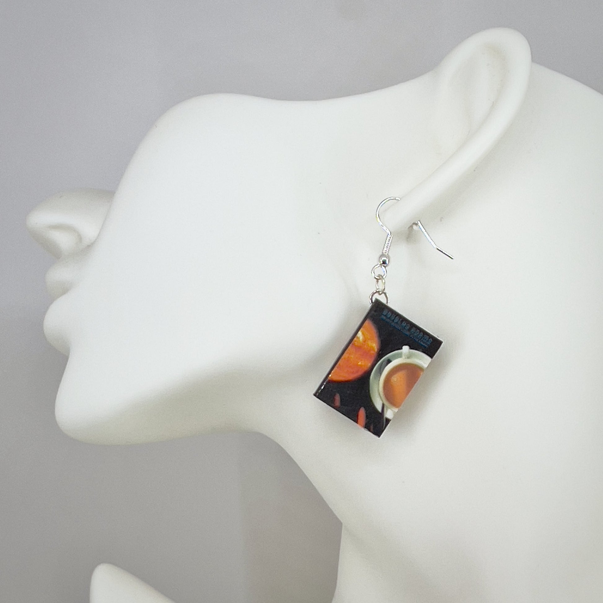 Hitchhiker's Guide to the Galaxy mini book earrings