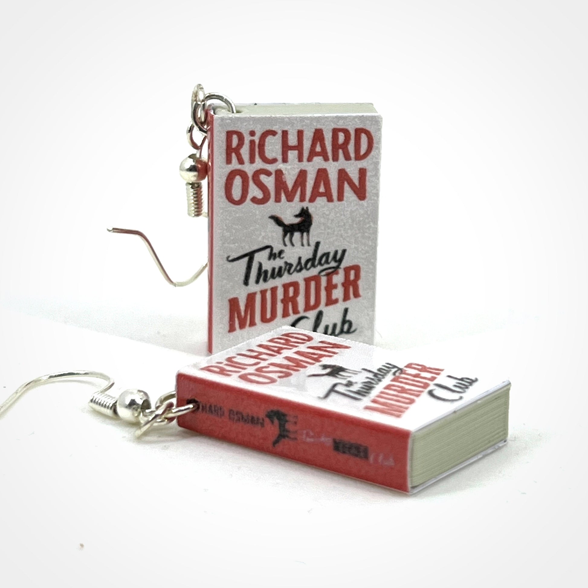 Thursday Murder Club mini book earrings