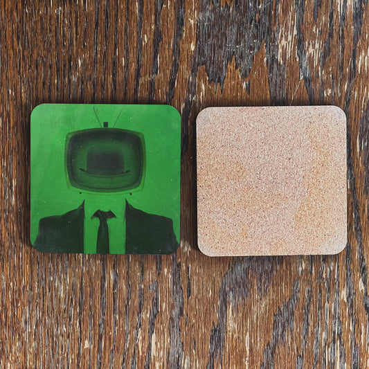 Magritte style square drinks coasters (set of 4)