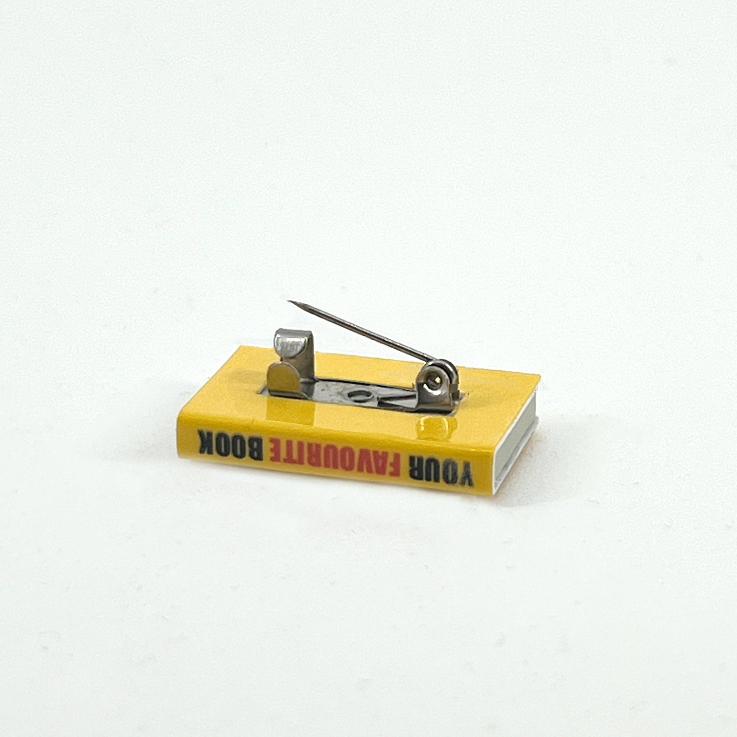 Personalised mini book lapel pin