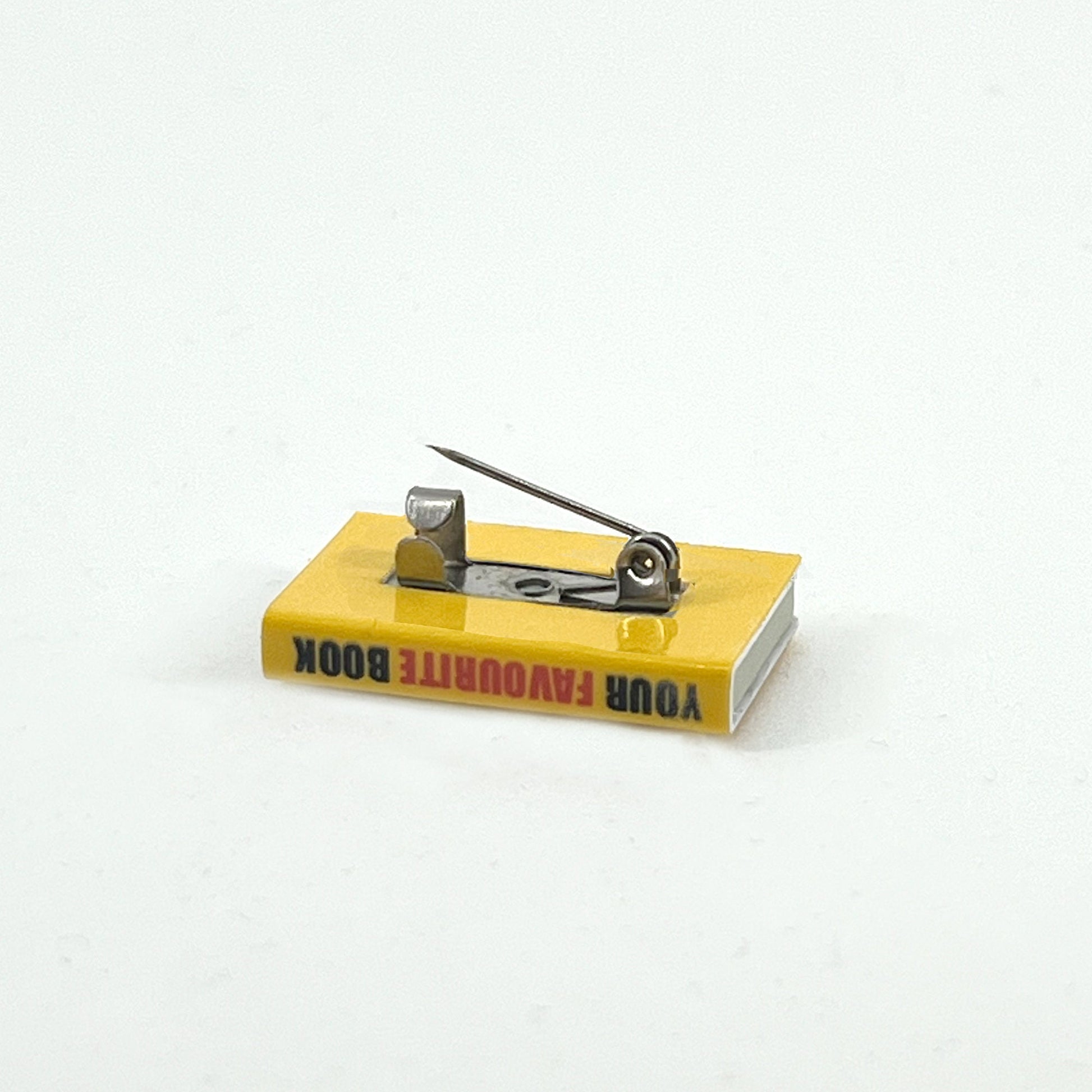 Personalised mini book lapel pin