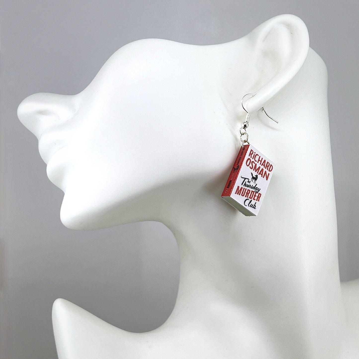 Thursday Murder Club mini book earrings