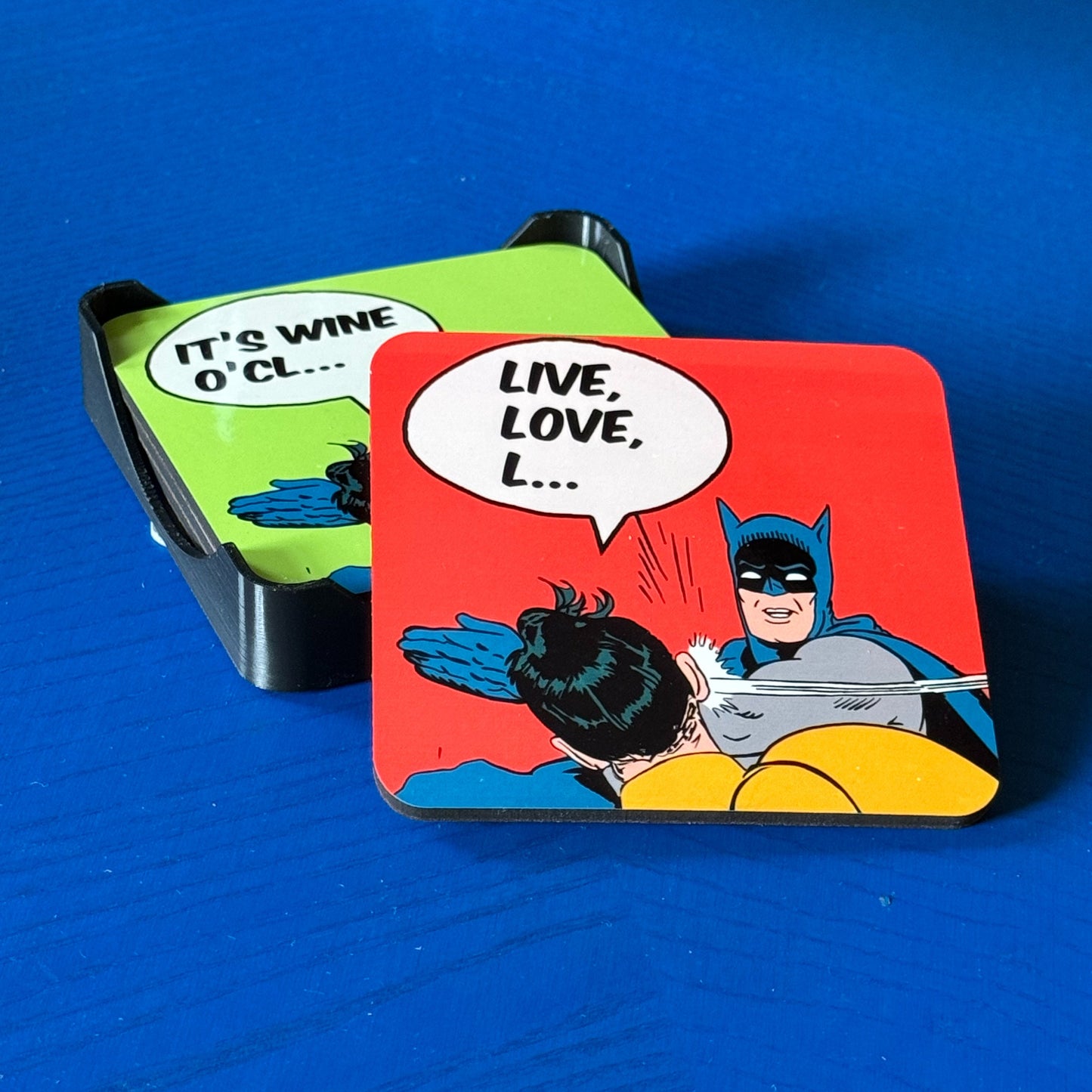 Batman and Robin 'slap' anti-motivational coasters (set of 4)