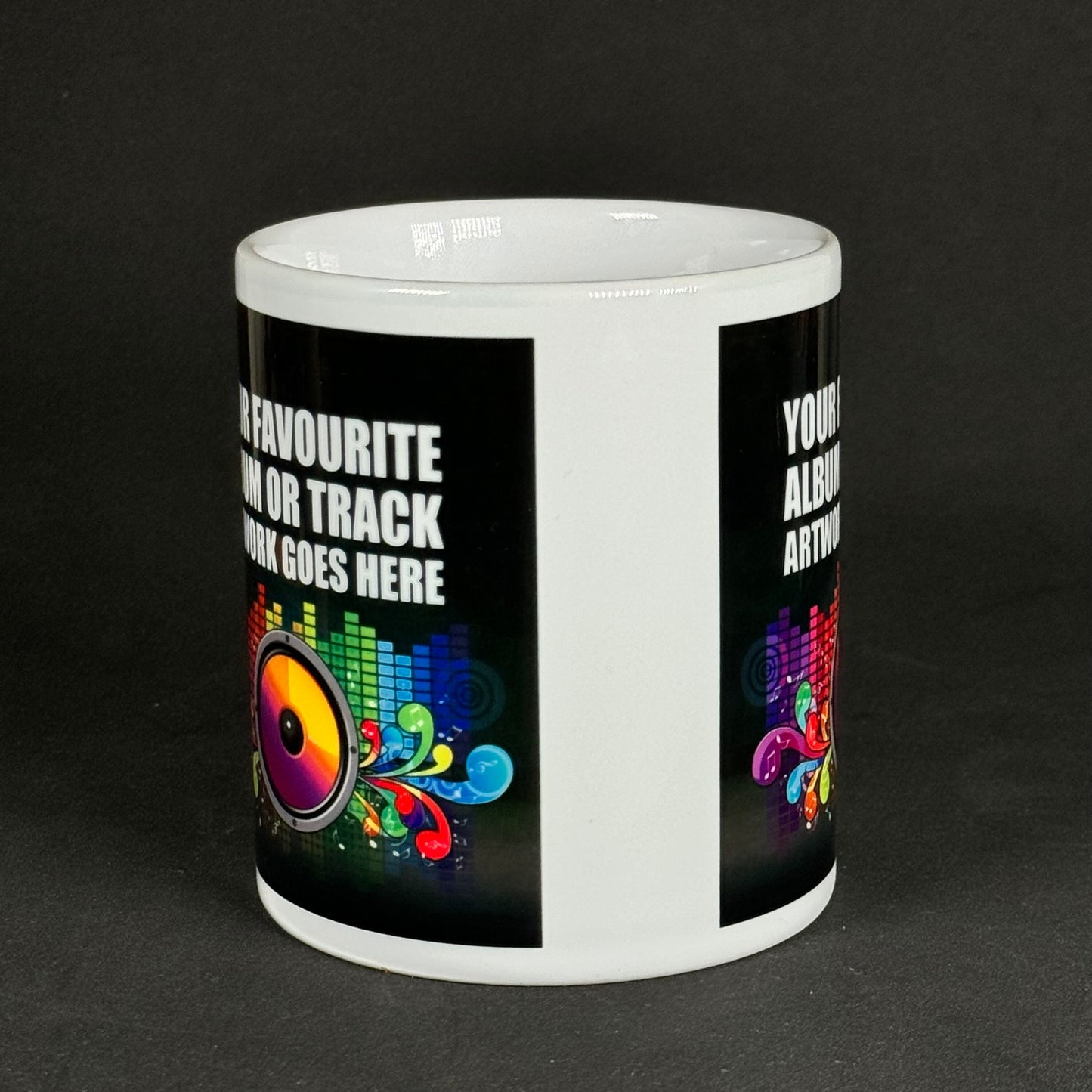 Personalised record album ceramic mug