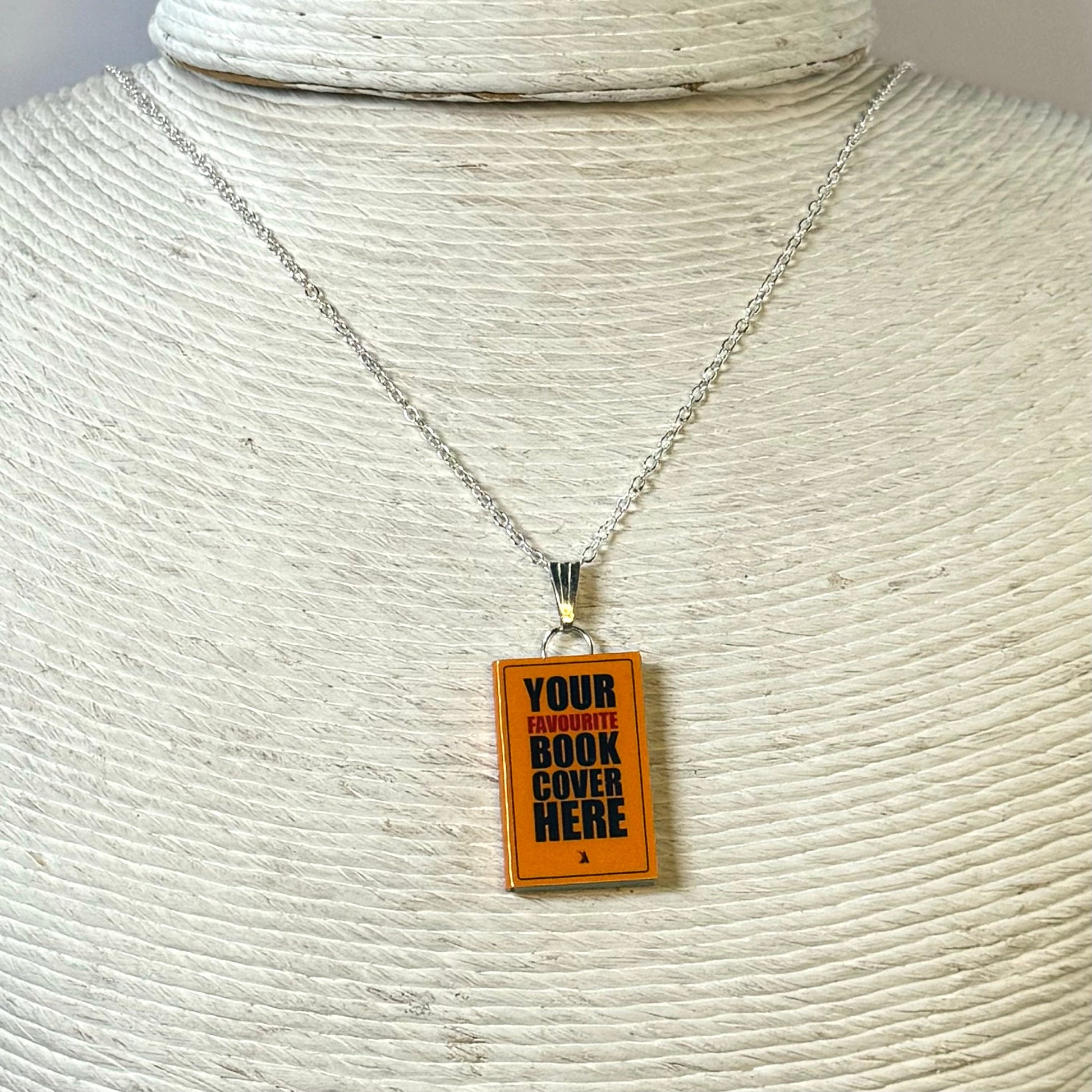 Personalised mini book pendant