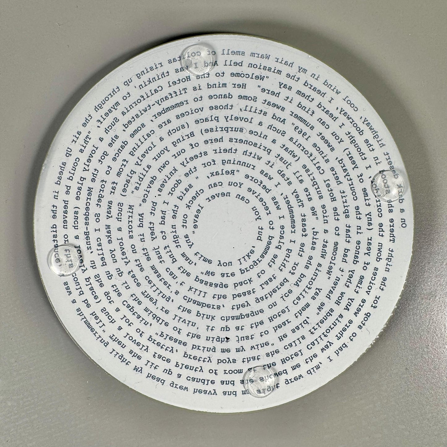 Custom song lyric glass coaster - always be reminded of a special song
