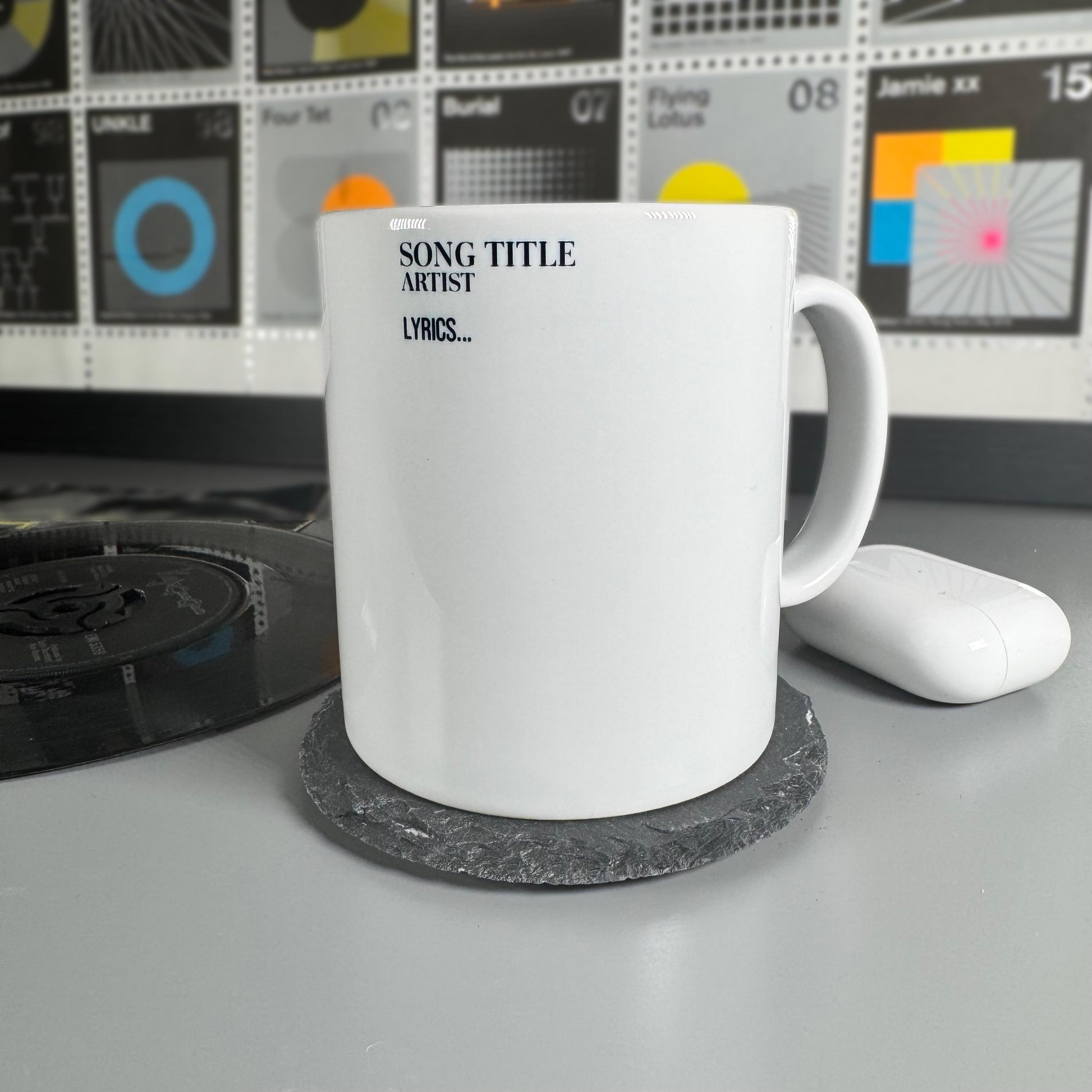 Personalised song lyrics mug