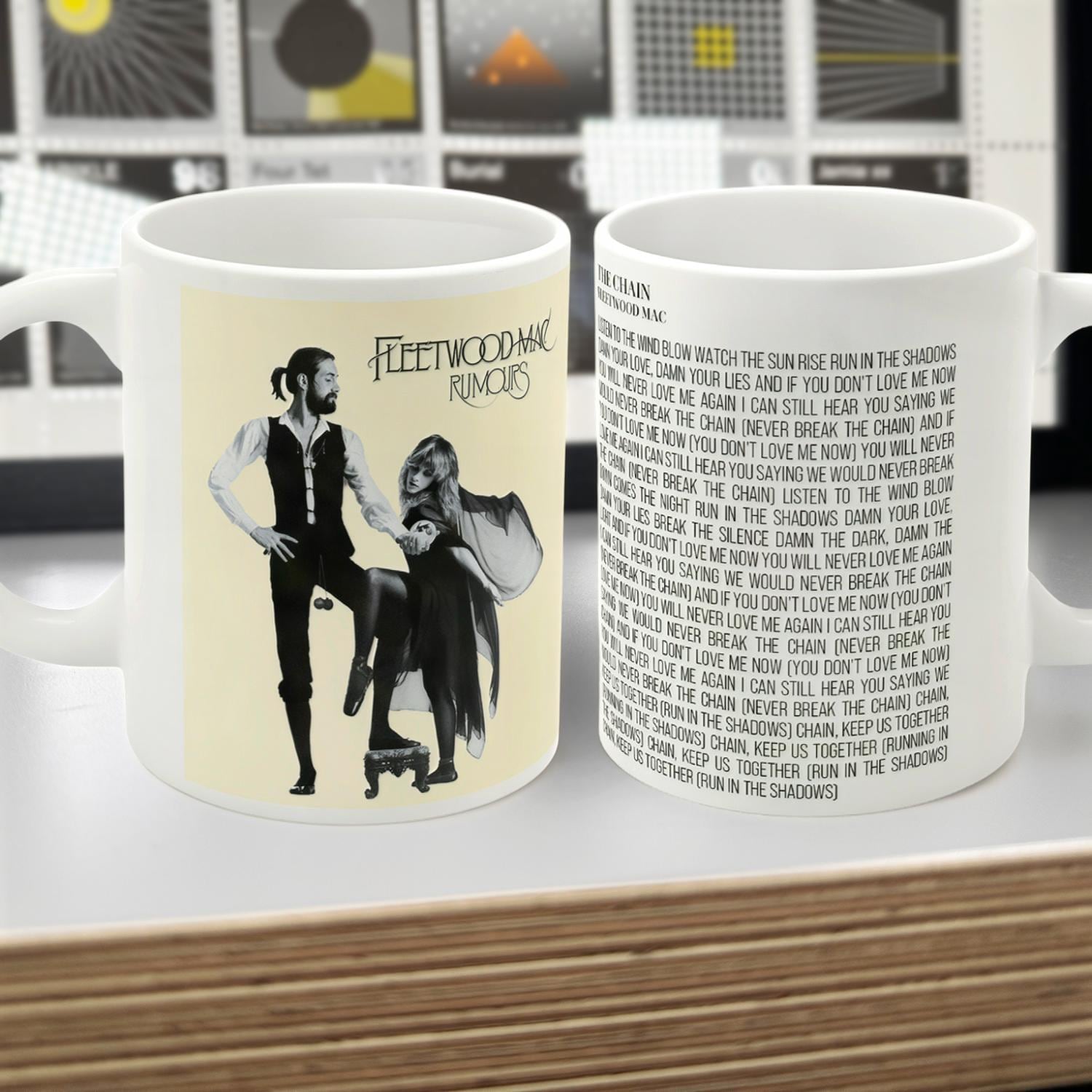 Personalised song lyrics mug