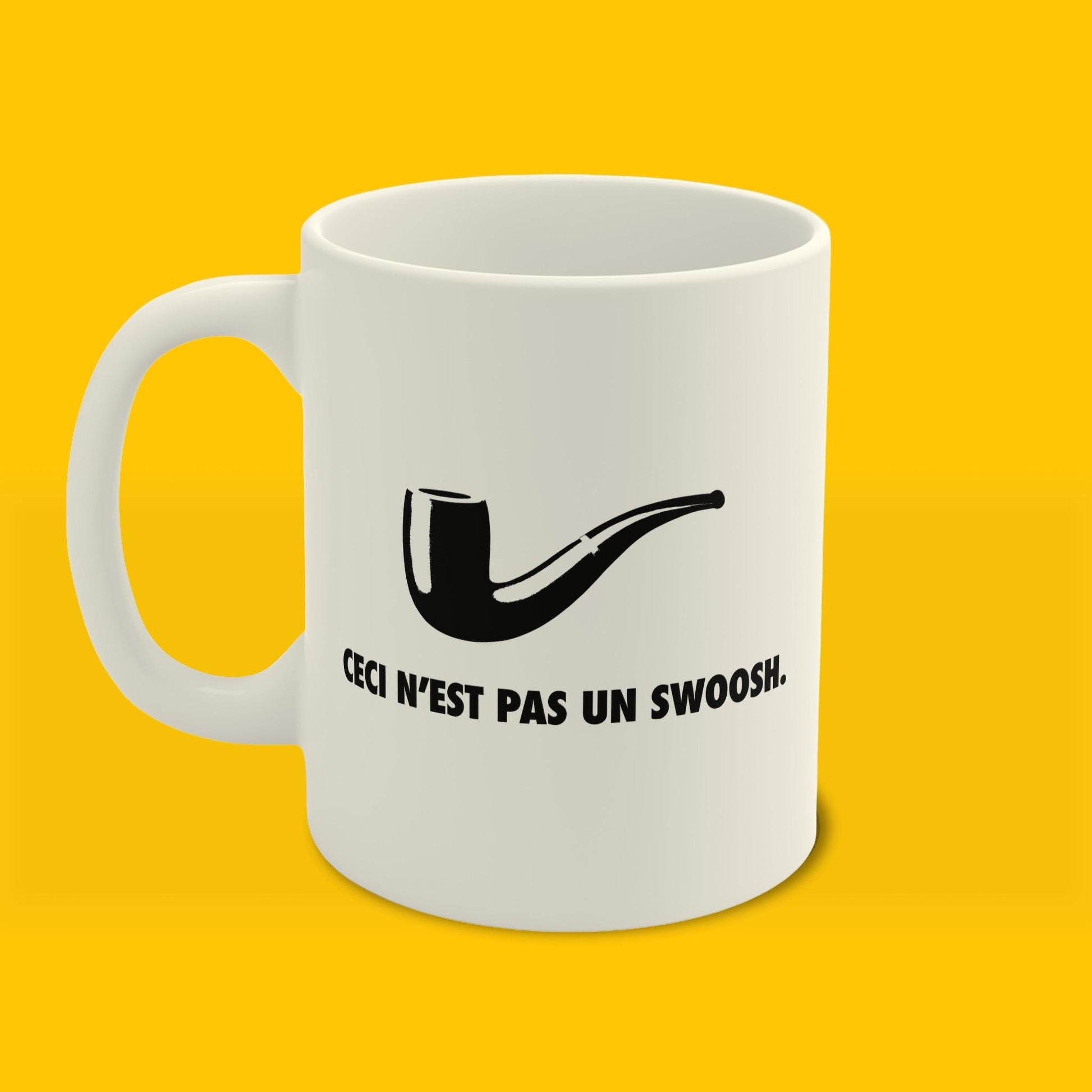 Magritte inspired surrealist mug - a parody gift for artists and art lovers