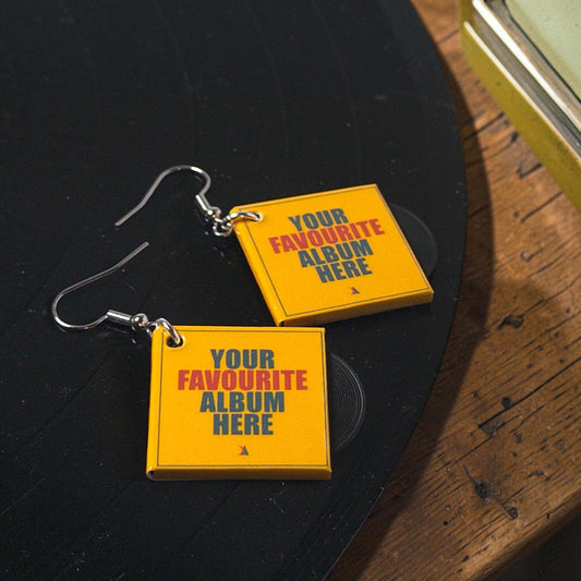 Your favourite album on your ears! Customisable vinyl earrings (pair)